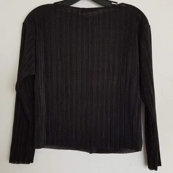 MNG Mango Suit Long Sleeve Ribbed Striped Top Shirt XS - Picture 3 of 8